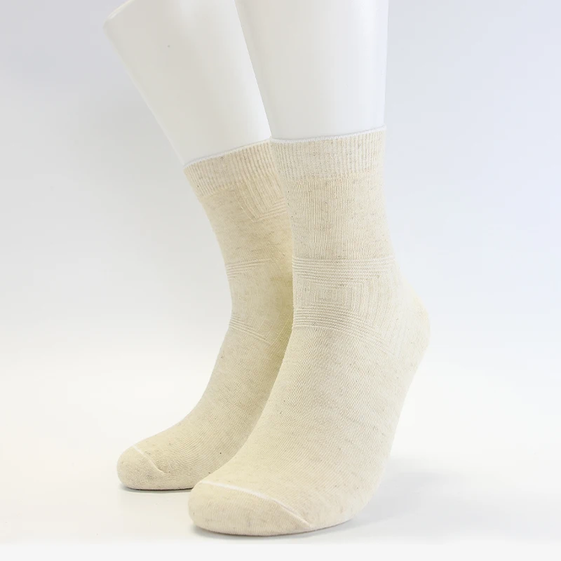 Ready to ship solid color design hemp cotton eco-friendly ankle socks for man and women in all season