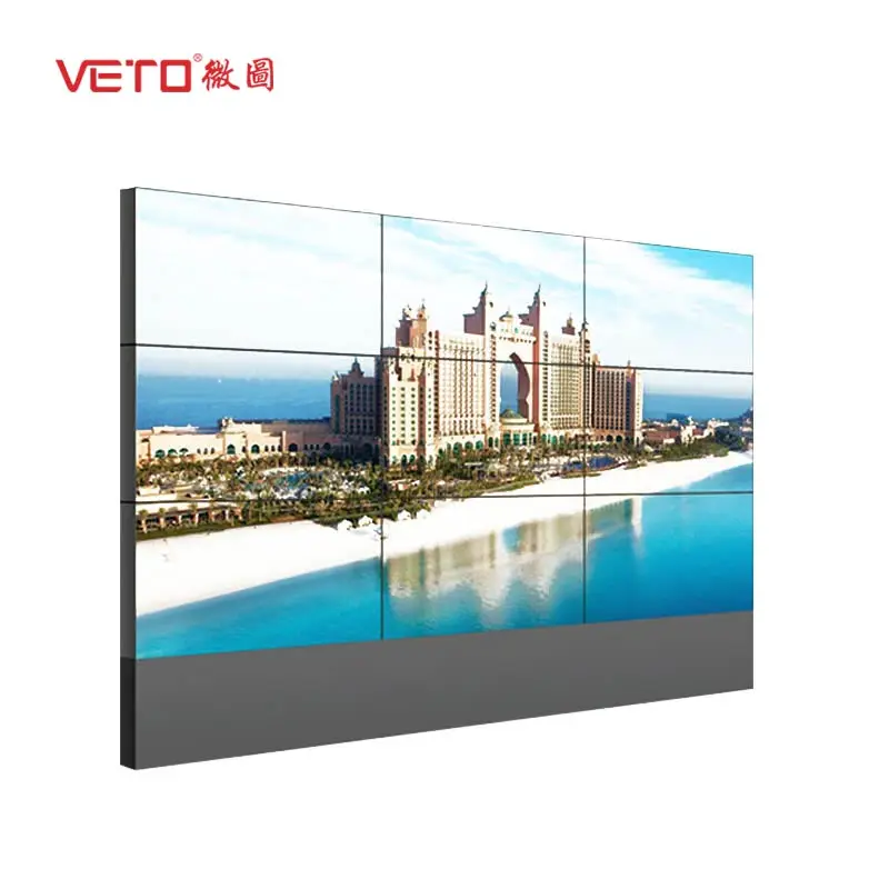 Внутренняя Гибкая видеостена с ЖК-дисплеем 46 дюймов 3x3 2x2 4x4 суперузкая видеостена