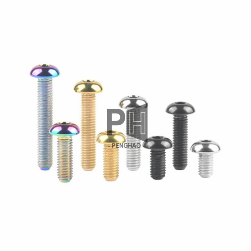 Titanium Torx Socket Button Head Bolt M5 Allen Key Ti Screws for Bicycle Bottle Cage Cycling Bike Water Bottle Holder