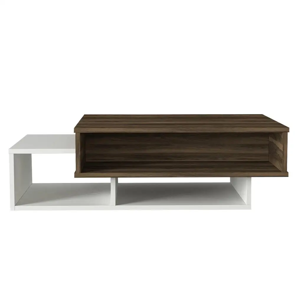 Tab Coffee Table White Walnut