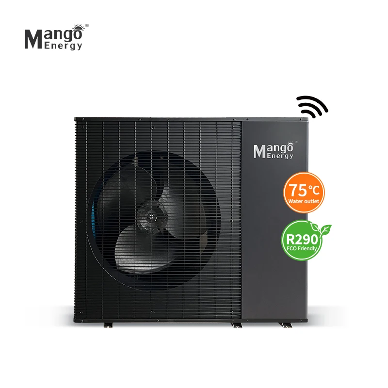 Single Fan R290  air to Water Heat Pump 75°c  Hot Water Heating Monoblock Cooling Heat Pump