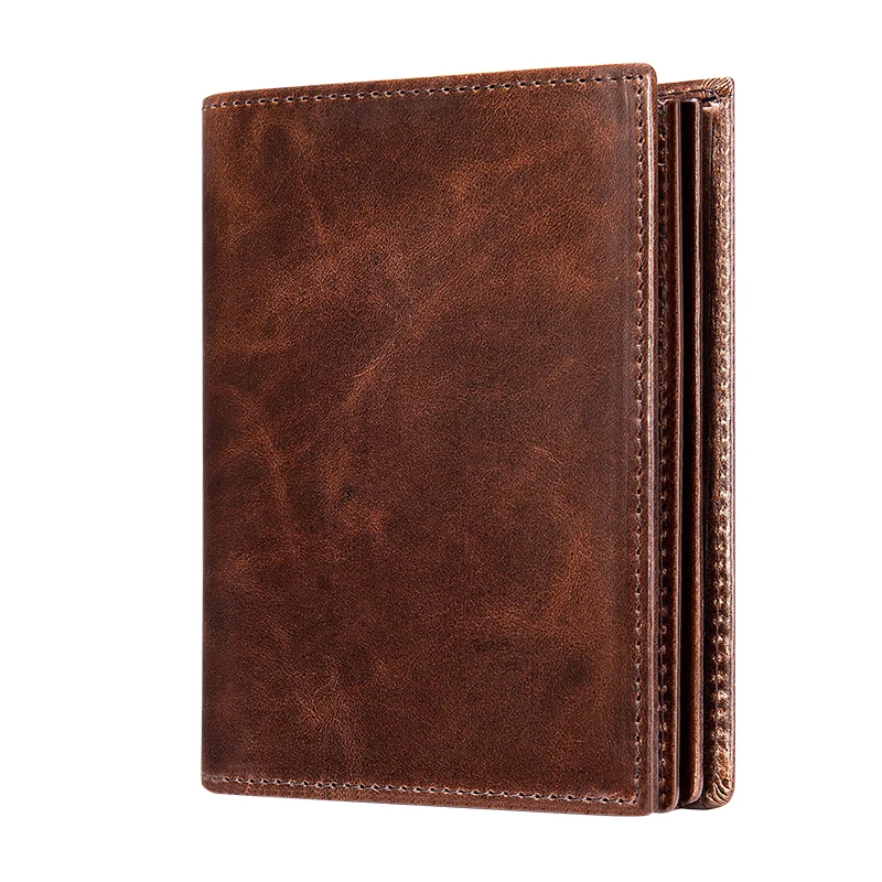 High Quality Brown Purse Custom Made Purses Mul-tifunction Vintage Leather Wallet