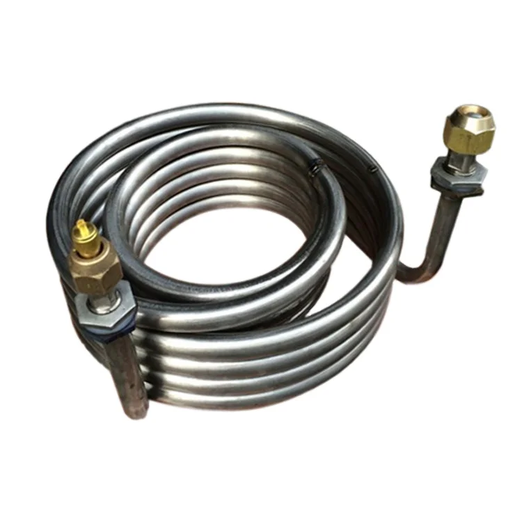 Wholesale preservative titanium cooling coils tube systems screwed titanium tube pvc shell heat exchanger