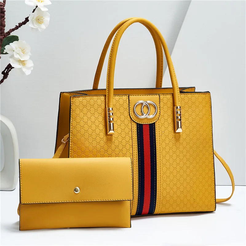 2023 womens  luxury set bags light simple business type bag checkered dark grain retro texture handbags
