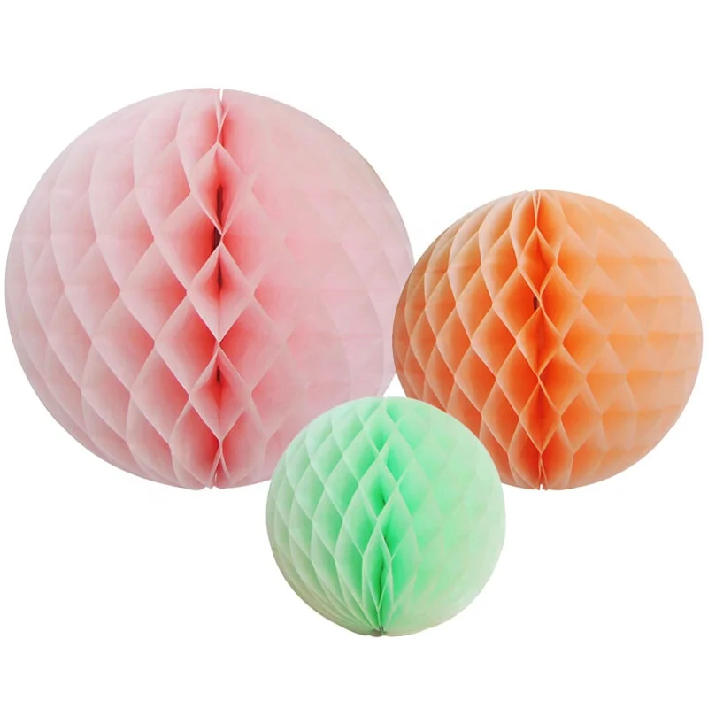 wholesale 2021 Colorful Set Tissue Paper Honeycomb Balls Paper supplies decoration kit different size