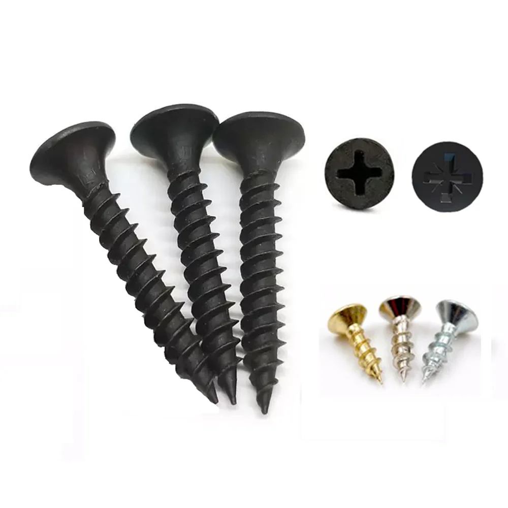 Metric 3.5x25 drywall screw drywall black gypsum board screw drywall screw to wood