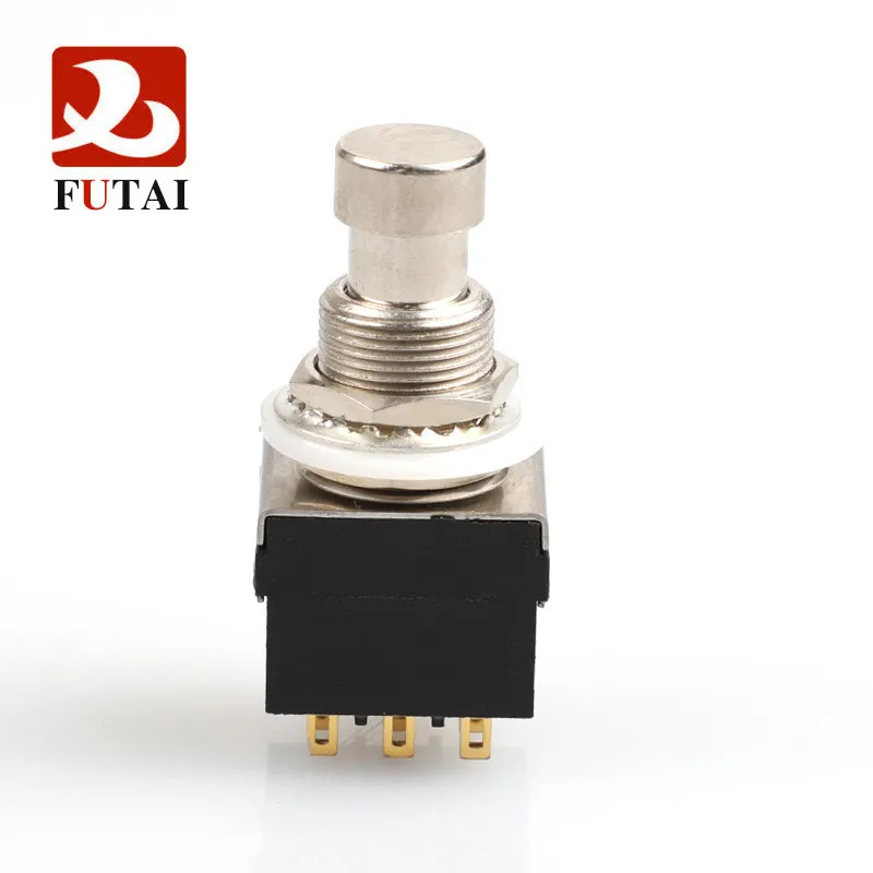 ON ON Latching Push Button Switch  3PDT Foot Switches Guitar Effect Stomp Pedal 9 Pins