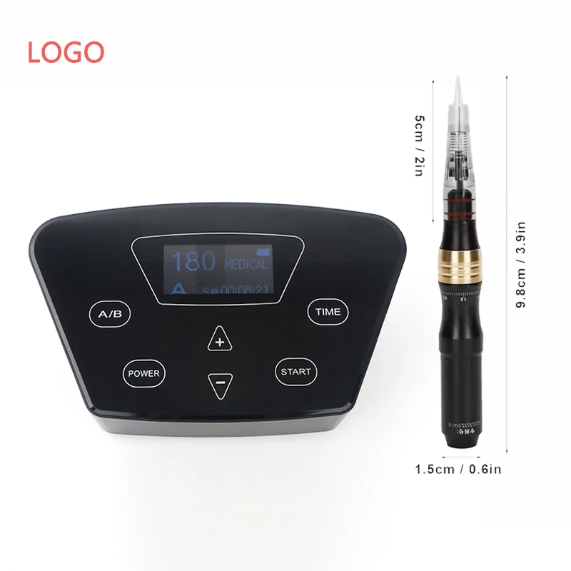 OEM Black Pearl Digital Profession Permanent Makeup Machine Microblading Eyebrow Tattoo Machine Full Complete Set