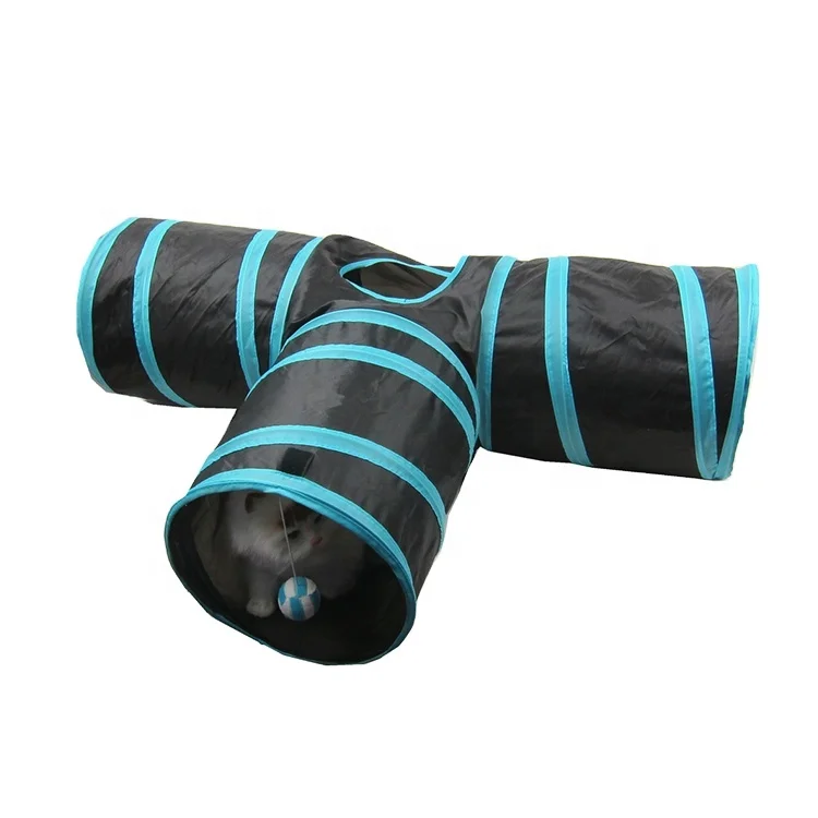 Аксессуары для домашних кошек T-Style, игрушка для кошек, туннель для кошек на улице с забавным мячом для домашних животных