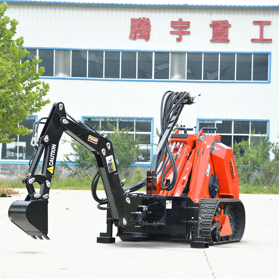Farm Manure Removal Mini Skid Steer Loader MS500 Crawler Small Front End Loader