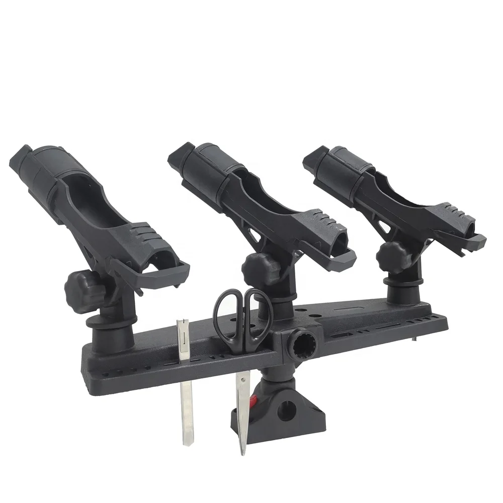 3 Triple Adjustable Multiple Inflatable Pontoon Boat Fishing Pole Boat Rod Holders For Fishing