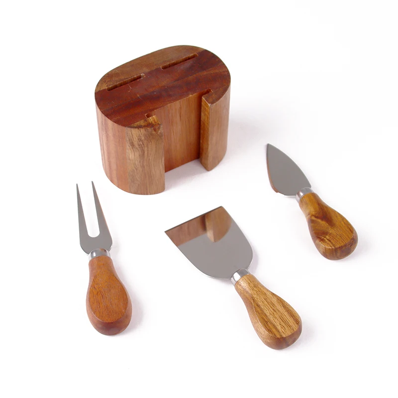 Quality Wholesale Acacia Wood Wholesale Cheese Knife Set with Brand New