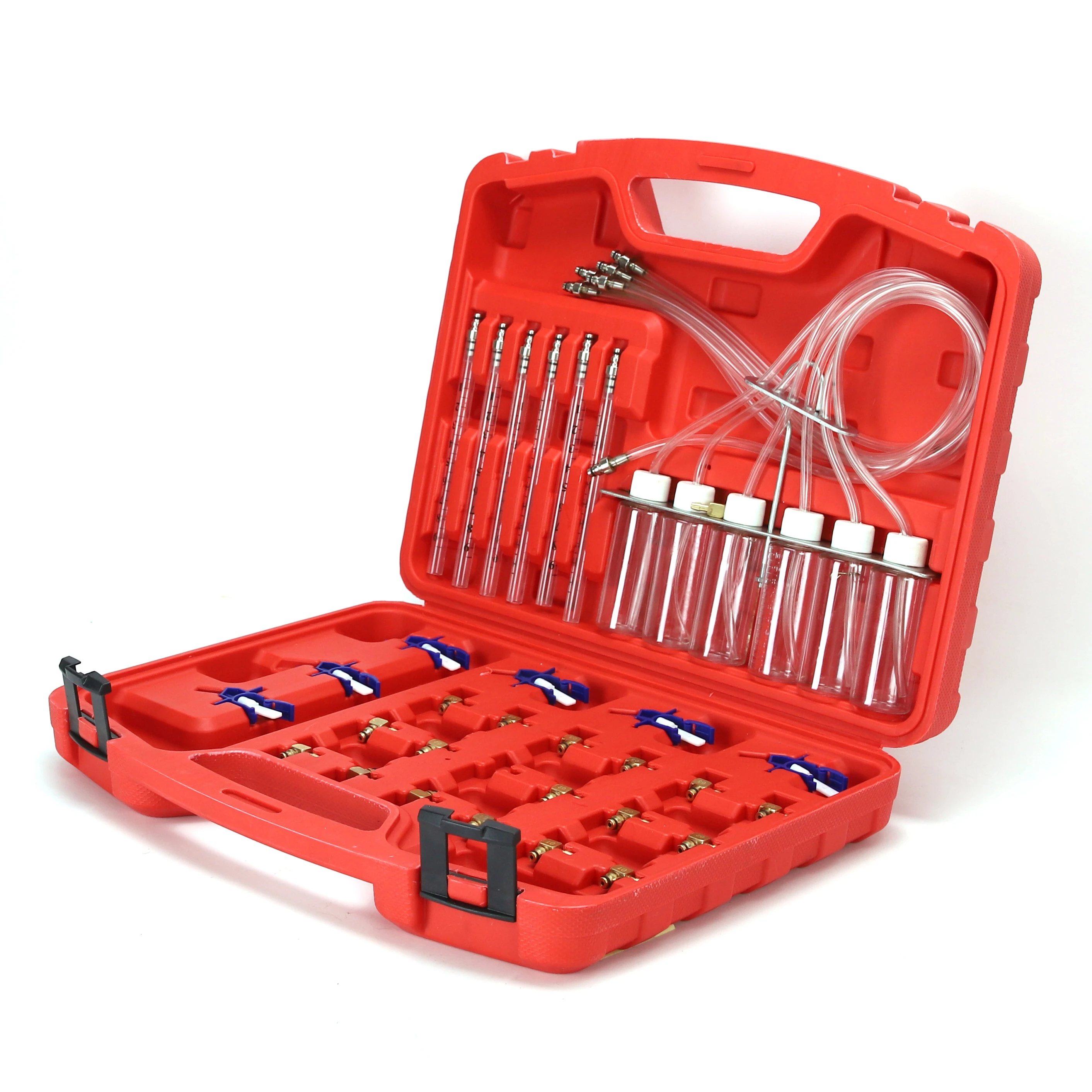 Diesel Injector Flow Meter Test Kit 6 Cylinder Common Rail Adaptor Fuel Tester Set Automotive Tools