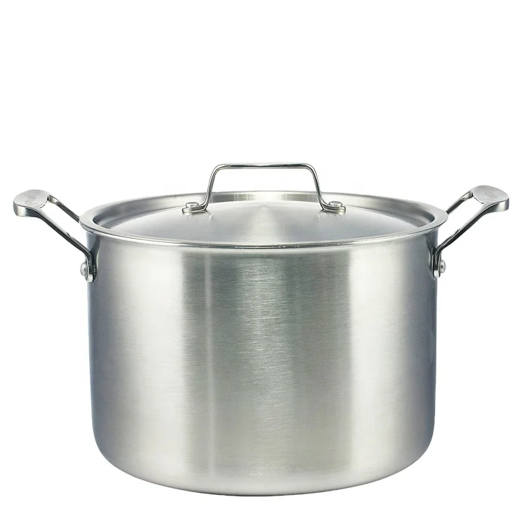 Tri-ply stainless steel 304 stockpot saucepot soup pot induction stockpot for Home Kitchen Cooking