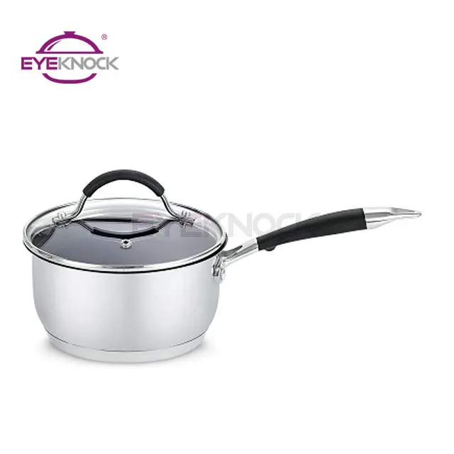 Hot sale 304 stainless steel cookware with xylan non stick coating 304 saucepan set