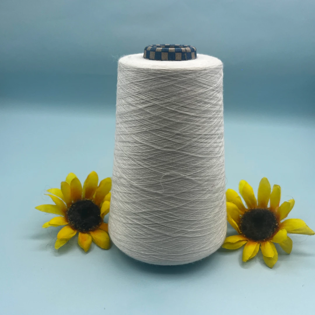 bamboo yarn raw white for weaving and knitting from China