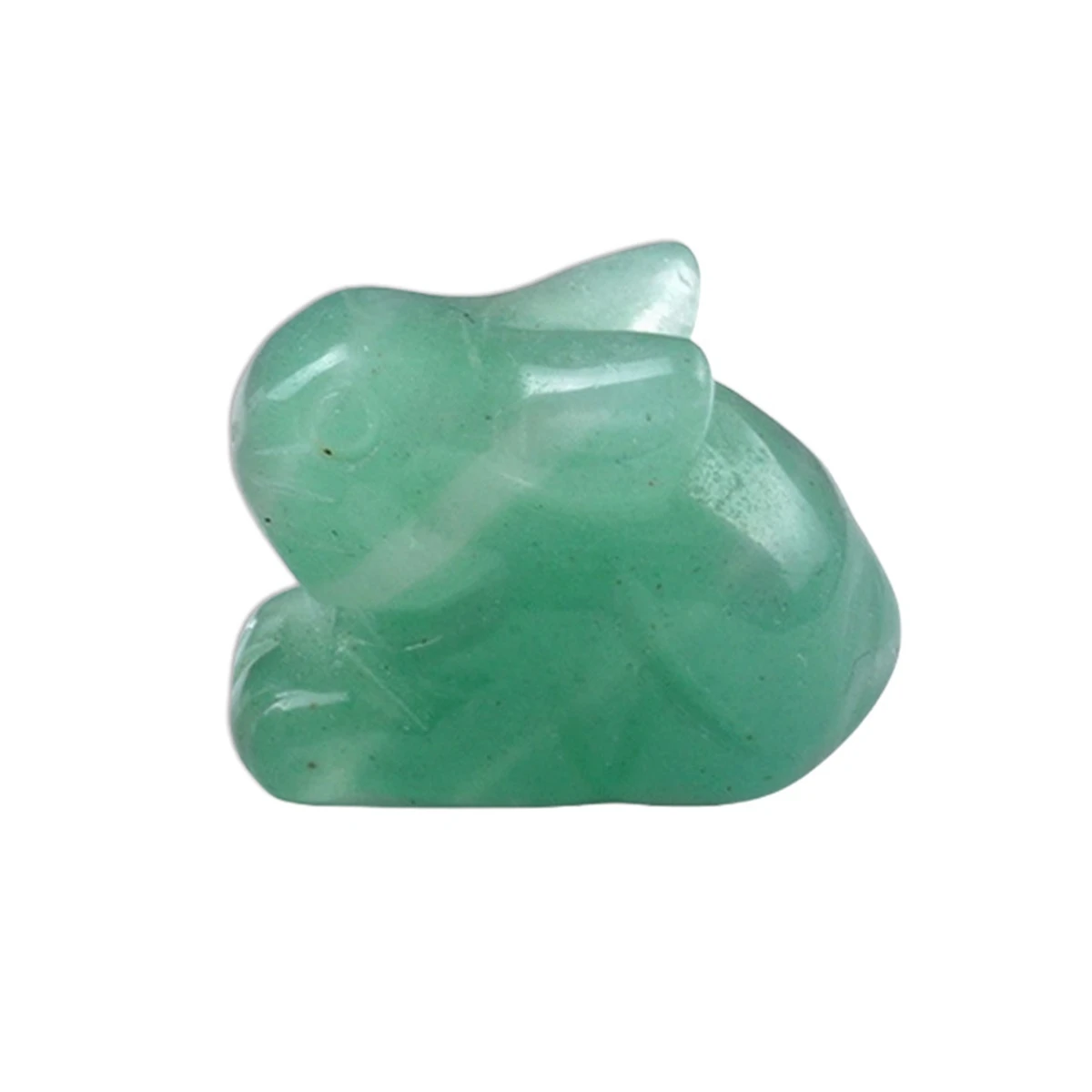 Natural Green Aventurine Hand Carved 18x27MM Various Stones Crystal Moon Rabbit Ornament for Decoration