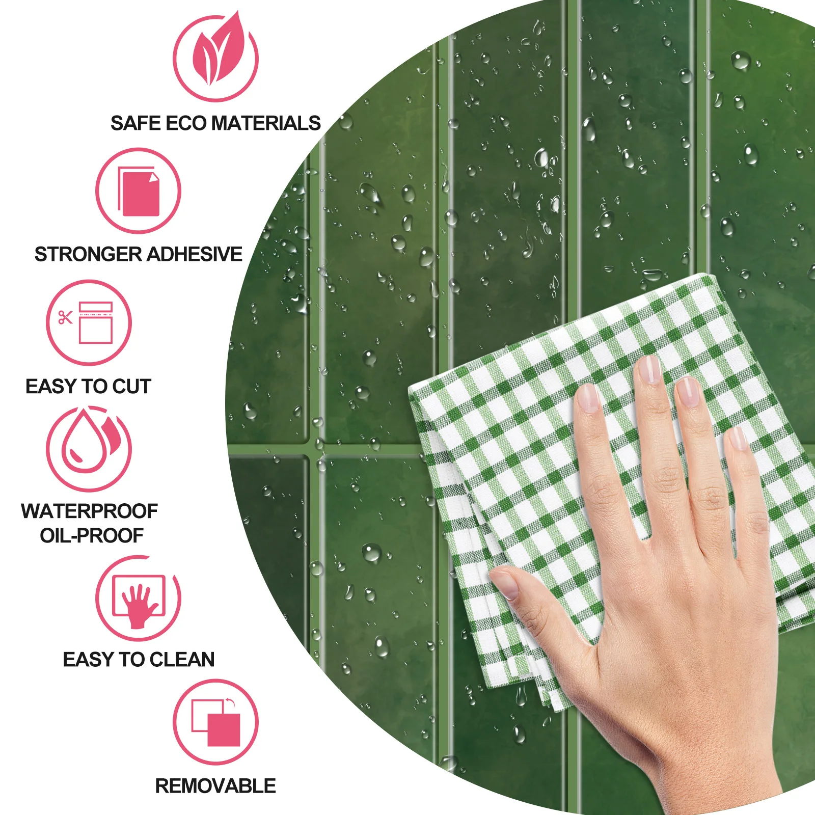 New  Design Vinyl  PET  3D  DIY home decor  tiles Self Adhesive Peel and Stick wall Tile for Kitchen Backsplash and Bathroom