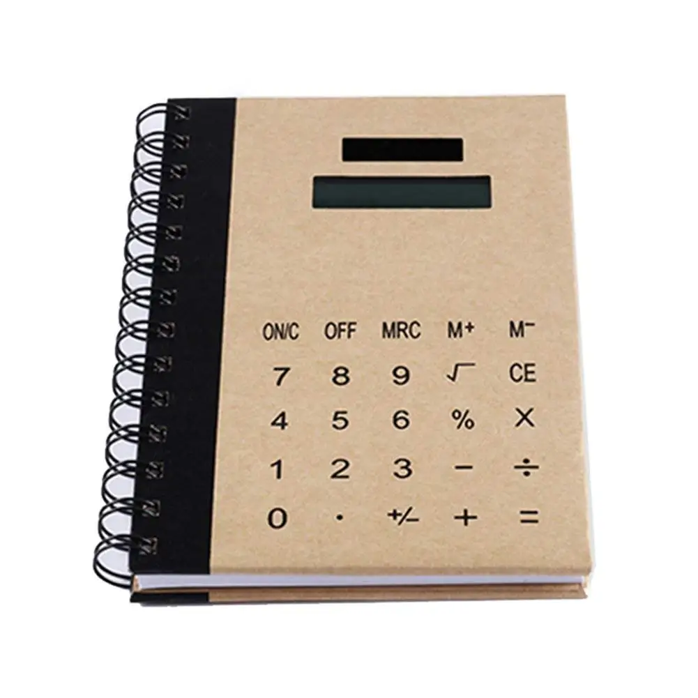 BSCI ISO9001 Factory Solar Calculator with Notebook Hardbound Journal Coil Diary Book College for Student Office School Supplies
