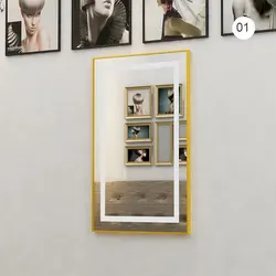 Single Side Hairdressing Product Dedicated LED Salon Wall Mirror Mounted Practical Smart Mirror Morden Style Salon Mirror