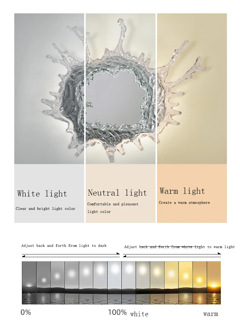 Modern style LED dimmable indoor bathroom mirror headlight mirror light vanity wall light