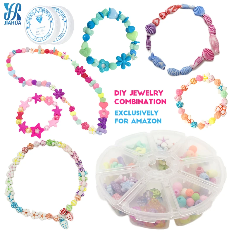 JH DIY Children Gift Beads For Jewelry Making Bracelets DIY Seashell Beads Jewelry Sets