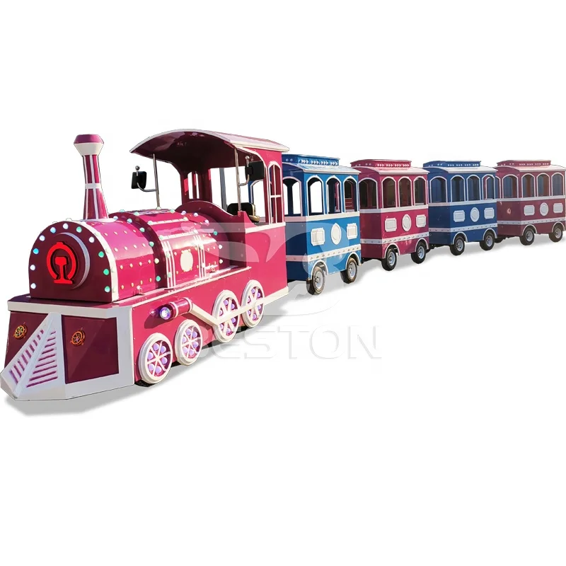 Theme Park Train 16 Seats 24 Seats Kids Electric Train Rides