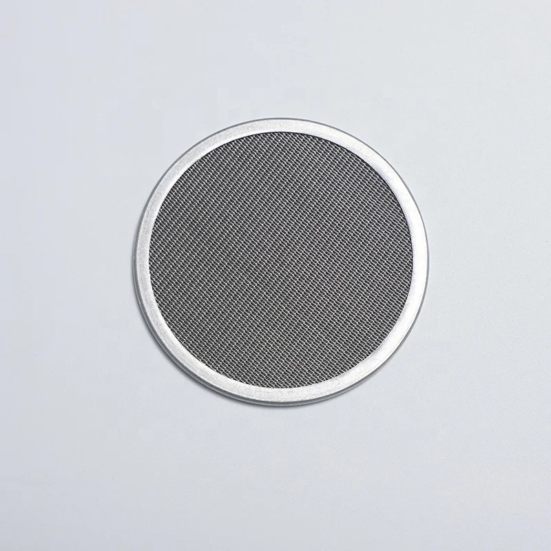 Stainless Steel Porous Metal Mesh Filter Square Hole Filter Discs Multilayer Woven Metal Filter Mesh with Aluminum Edge
