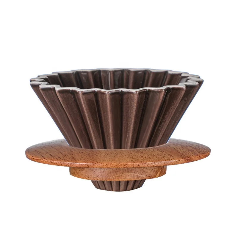 Ceramic Coffee Dripper Engine V60 Style Coffee Drip Filter Cup Coffee Filter Pour Over Dripper