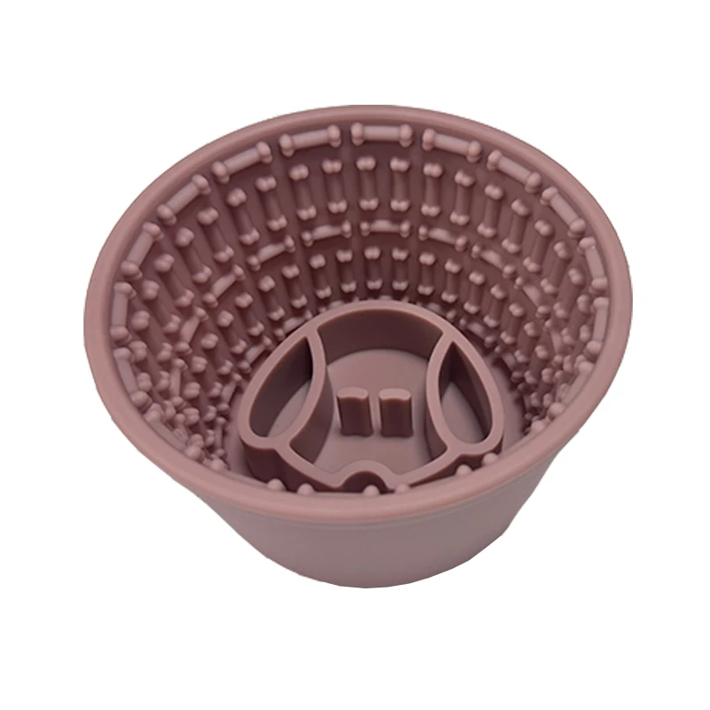 ZMaker New Design Wholesale Custom Round Honeycomb Silicone Slow Feeding Dog Feeder Bowls With Suction Cups
