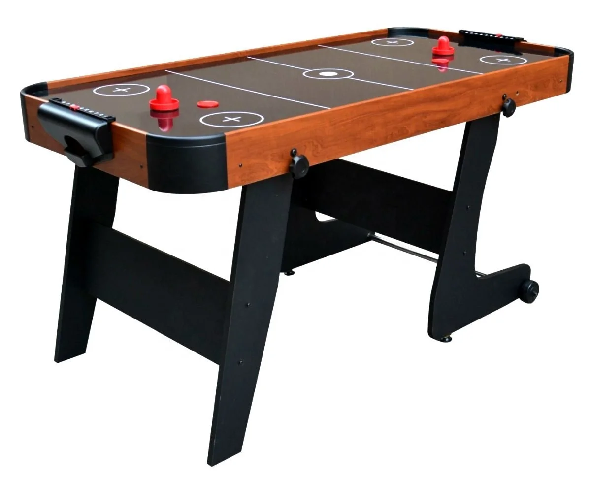 Indoor sports 5 feet folding air hockey table game electronic air powered hockey table for kids