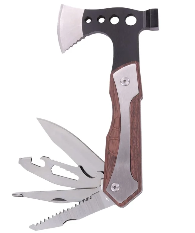 Заводская поставка двухцветная ручка портативный многоцелевой уличный инструмент топор для выживания в кемпинге