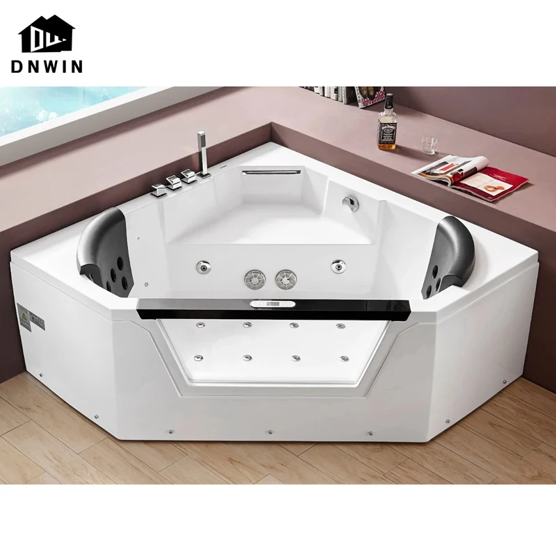 Factory Customized Acrylic Multifunctional Bath Tubs Freestanding Massage Corner Whirlpool Bathtub
