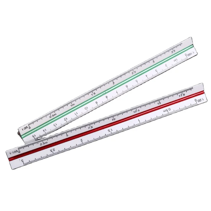 
Custom Logo Promotional Three edge Triangle Scale Ruler plastic Engineering Design Ruler 