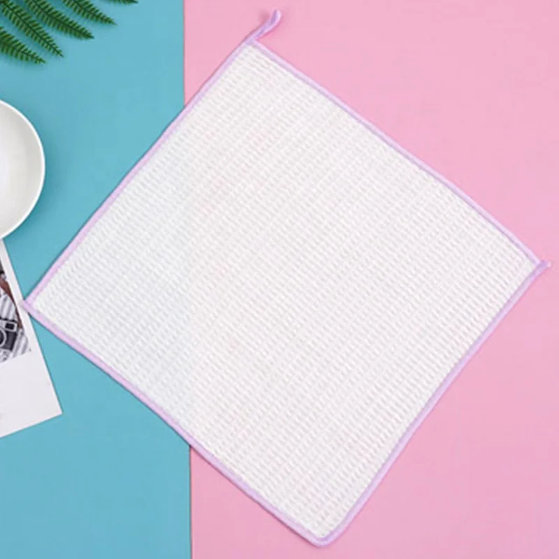 Wood Fiber Waffle Kitchen Wash Cloth Towel Kitchen Rag Tea Towel Wash-cloth Dishcloth Kitchen Waffle Cleaning Cloth Towel