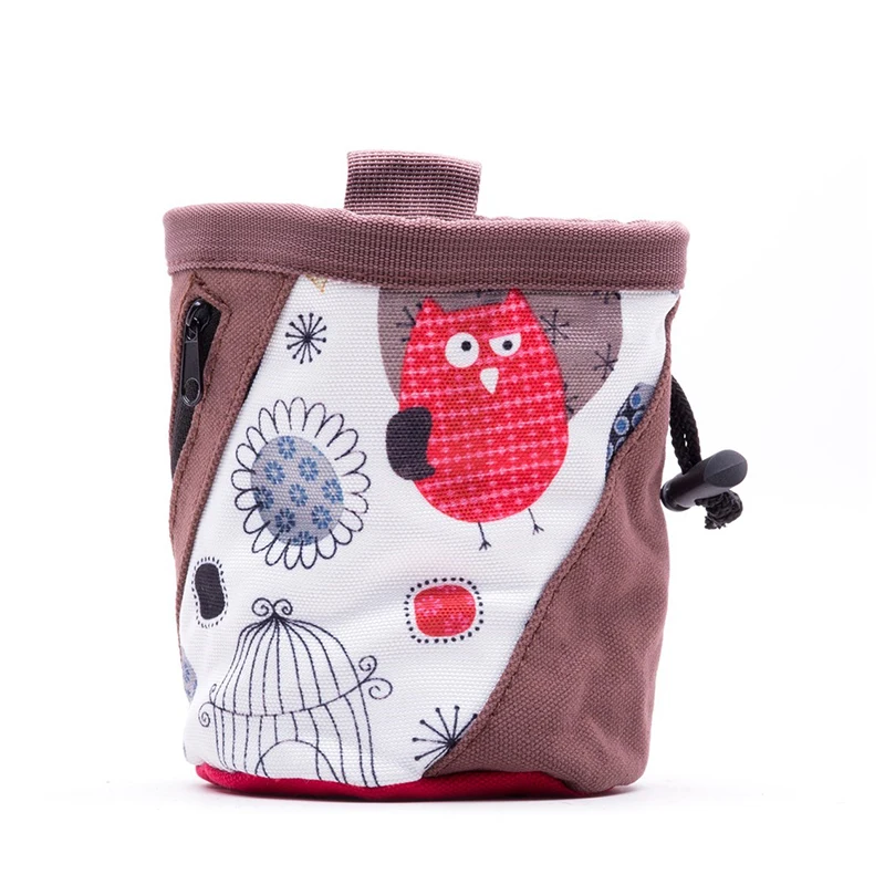 Cute Printing Canvas Chalk bag for Rock Climbing Magnesium Bag