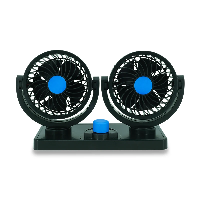 Car double head fan 12V large truck refrigeration car usb powerful cooling van air conditioning small fan