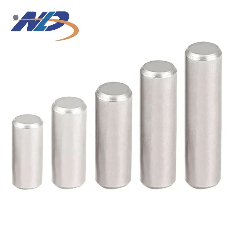 NLD Customized High Quality 304 420 Stainless Steel 7mm Spring Taper Zirconia Knurl Grooved Threaded Dowel Pin Zinc Alloy Carton