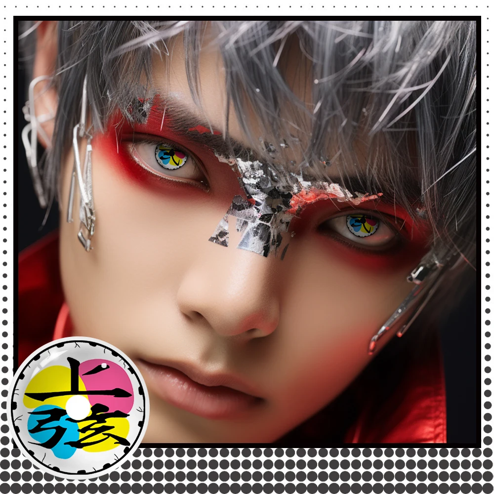 Lalens Crazy Halloween Anime Cosplay Contact Lens With Power 14.5MM Half Yearly Soft Eye Colored Contact Lenses Wholesale