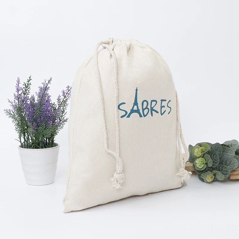 Упаковка высококачественный Хлопковый мешок на шнурке, ювелирные изделия, пустой холщовый пылесборник, Хлопковый мешок с веревкой
