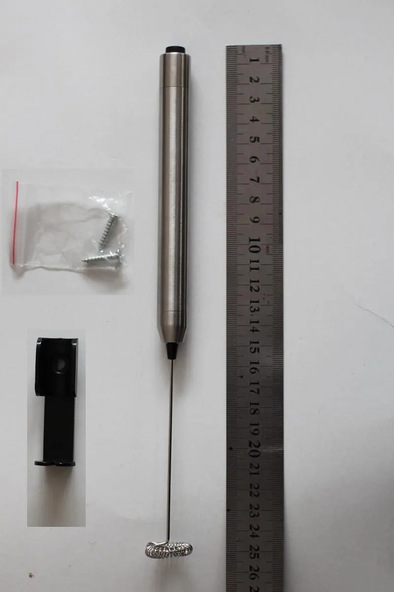 Automatic AAA Battery Powered Stainless Steel Electric Whisk Customized logo Electric Milk Frother for coffee