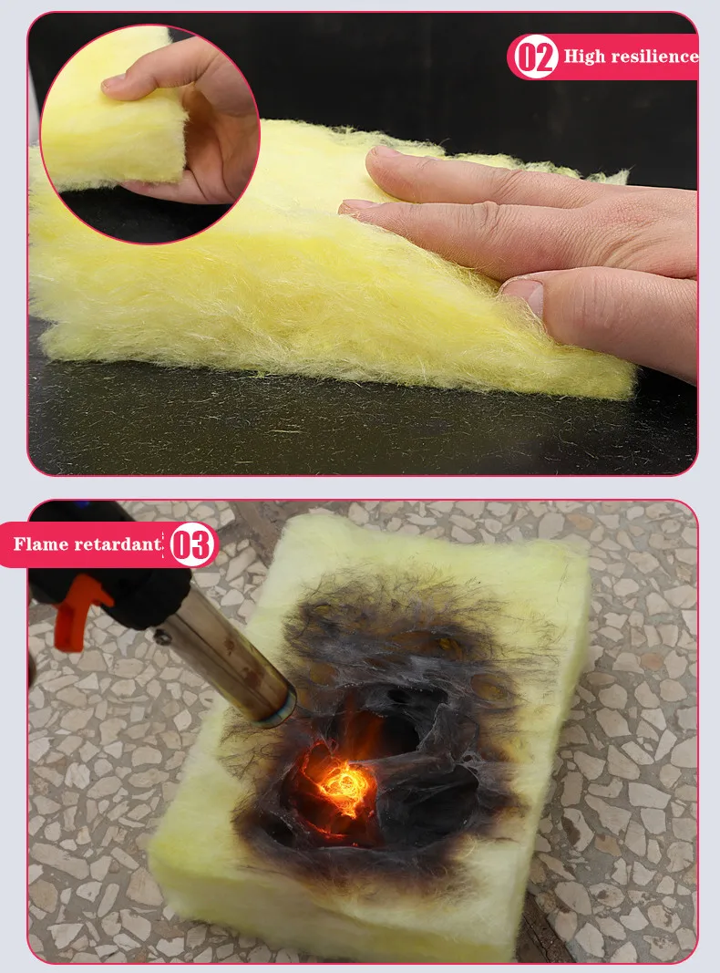 China factory price acoustic insulation mineral other heat rock wool panel glass wool board slab blanket roll pipe