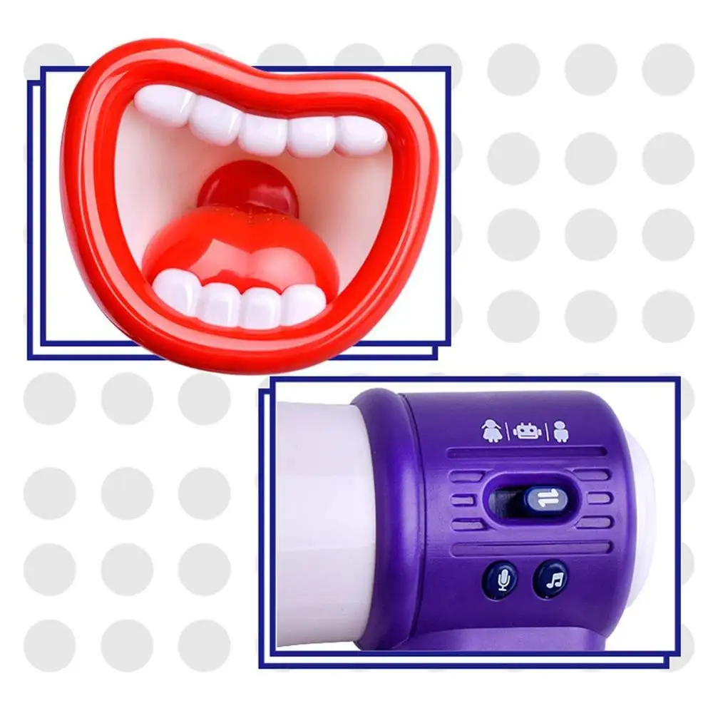 Child Sound Recording Speaker Sound Effects Big Red Lips Megaphone Voice Changer Joke Toy