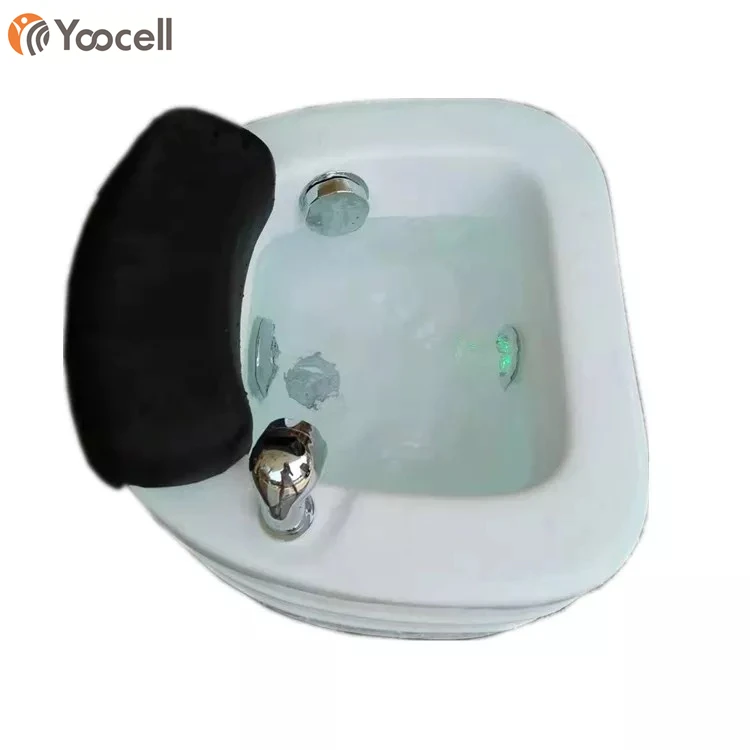 Yoocell Wholesale White Salon Furniture Basin Salon Pedicure Chairs Acrylic Bowl