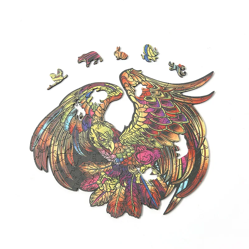 OEM ODM Custom eagle wooden name A4 puzzle