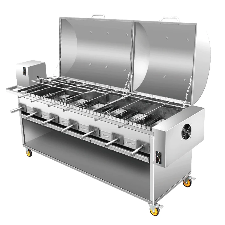 stainless steel pig roaster  chicken spit roast rotisserie for charcoal chickens