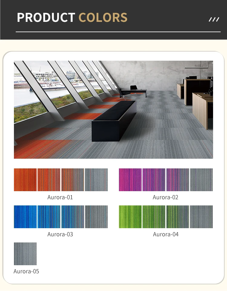 New Arrival Machine Tufted Office Luxury Waterproof Square Carpet for Sale