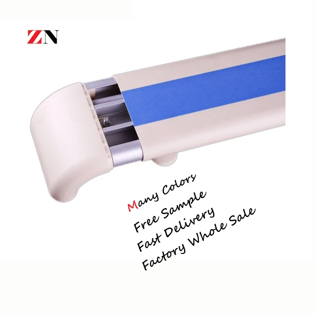 Wall bumper rail for hospital corridor crashworthy handrail