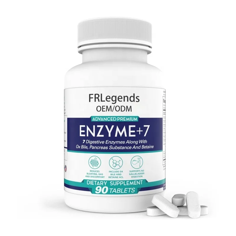 OEM Wholesale Digestive Enzyme Supplements Nutrient Absorption Enzyme+7 Promote Digestion Tablets Capsules