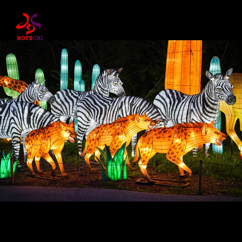 23 Year factory Outdoor IP 65  zoo park decorative animal lantern festival events